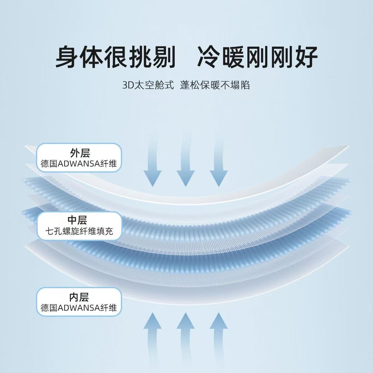 水星家纺子母被家用抗菌四季通用被