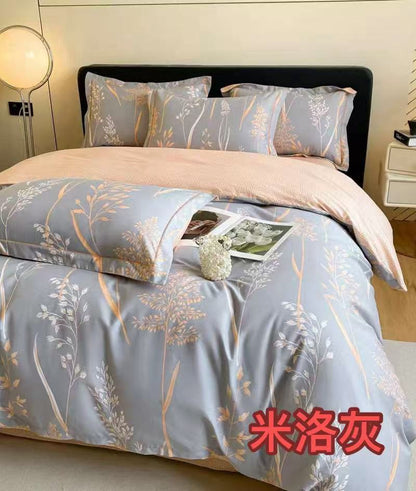100％纯棉四件套，亲肤透气，简约风格2米被套新品8折优惠 13376无任何化纤 1.5米床200cm被套尺寸 标准